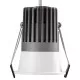 GloboStar® MICRO-B 60240 Χωνευτό LED Spot Downlight TrimLess Φ6cm 7W 910lm 38° AC 220-240V IP20 Φ6 x Υ7.8cm - Στρόγγυλο - Λευκό με Μαύρο Κάτοπτρο - Φυσικό Λευκό 4500K - Bridgelux COB - 5 Years Warranty