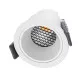 GloboStar® PLUTO-S 60249 Χωνευτό LED Spot Downlight TrimLess Φ6.4cm 7W 875lm 38° AC 220-240V IP20 Φ6.4 x Υ4.9cm - Στρόγγυλο - Λευκό & Anti-Glare HoneyComb - Θερμό Λευκό 2700K - Bridgelux COB - 5 Years Warranty