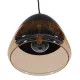GloboStar® CONNOR 10001231 Vintage Κρεμαστό Φωτιστικό Οροφής Μονόφωτο Μαύρο Μεταλλικό με Γυαλί Καμπάνα Φ20 x Y21cm