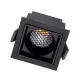 GloboStar® PLUTO-S 60269 Χωνευτό LED Spot Downlight TrimLess Μ6.4xΠ6.4cm 7W 875lm 38° AC 220-240V IP20 Μ6.4 x Π6.4 x Υ4.9cm - Τετράγωνο - Μαύρο & Anti-Glare HoneyComb - Θερμό Λευκό 2700K - Bridgelux COB - 5 Years Warranty
