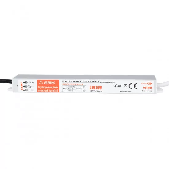 Τροφοδοτικό LED DC 24V 36W Αδιάβροχο IP67 Max 36W 1.5A