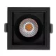 GloboStar® PLUTO-M 60275 Χωνευτό LED Spot Downlight TrimLess Μ8.4xΠ8.4cm 10W 1250lm 38° AC 220-240V IP20 Μ8.4 x Π8.4 x Υ5.9cm - Τετράγωνο - Μαύρο & Anti-Glare HoneyComb - Θερμό Λευκό 2700K - Bridgelux COB - 5 Years Warranty