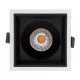 GloboStar® PLUTO-B 60276 Χωνευτό LED Spot Downlight TrimLess Μ10.4xΠ10.4cm 15W 1950lm 38° AC 220-240V IP20 Μ10.4 x Π10.4 x Υ6.5cm - Τετράγωνο - Λευκό με Μαύρο Κάτοπτρο & Anti-Glare HoneyComb - Φυσικό Λευκό 4500K - Bridgelux COB - 5 Years Warranty