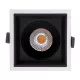 GloboStar® PLUTO-B 60277 Χωνευτό LED Spot Downlight TrimLess Μ10.4xΠ10.4cm 15W 1875lm 38° AC 220-240V IP20 Μ10.4 x Π10.4 x Υ6.5cm - Τετράγωνο - Λευκό με Μαύρο Κάτοπτρο & Anti-Glare HoneyComb - Θερμό Λευκό 2700K - Bridgelux COB - 5 Years Warranty