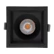 GloboStar® PLUTO-B 60281 Χωνευτό LED Spot Downlight TrimLess Μ10.4xΠ10.4cm 15W 1875lm 38° AC 220-240V IP20 Μ10.4 x Π10.4 x Υ6.5cm - Τετράγωνο - Μαύρο & Anti-Glare HoneyComb - Θερμό Λευκό 2700K - Bridgelux COB - 5 Years Warranty