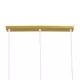 GloboStar® TRIANGLE 00625 Μοντέρνο Κρεμαστό Φωτιστικό Οροφής Τρίφωτο Χρυσό Μεταλλικό Πλέγμα Μ70 x Π22 x Y130cm