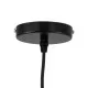 GloboStar® ROCKFORD 01287-A Μοντέρνο Κρεμαστό Φωτιστικό Οροφής Μονόφωτο Μαύρο Μεταλλικό Καμπάνα Φ30 x Υ30cm