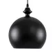 GloboStar® ROCKFORD 01287-B Μοντέρνο Κρεμαστό Φωτιστικό Οροφής Μονόφωτο Μαύρο Μεταλλικό Καμπάνα Φ24 x Υ27cm