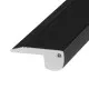 GloboStar® 70841-1M Προφίλ Αλουμινίου για Σκαλοπάτια Μαύρο με Λευκό Οπάλ Κάλυμμα για 1 Σειρά Ταινίας LED Πατητό - Press On