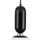 GloboStar® MAVERICK 00945 Μοντέρνο Κρεμαστό Φωτιστικό Οροφής Μονόφωτο Μαύρο Μεταλλικό Γυάλινο Μπάλα Φ15 x Υ15cm