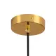 GloboStar® MONROE 00956 Μοντέρνο Κρεμαστό Φωτιστικό Οροφής Μονόφωτο Χρυσό - Λευκό Μεταλλικό Μπάλα Φ30 x Υ75cm