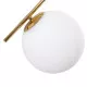 GloboStar® MONROE 00953 Μοντέρνο Κρεμαστό Φωτιστικό Οροφής Τρίφωτο Χρυσό - Λευκό Μεταλλικό Μπάλα Φ60 x Υ50cm
