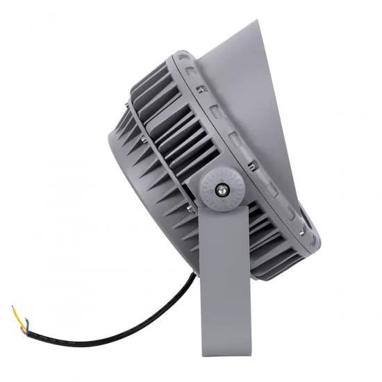 GloboStar® FLOOD-MENA 90644 Προβολέας Wall Washer για Φωτισμό Κτιρίων LED 24W 2640lm 30° AC 220-240V Αδιάβροχο IP65 Φ23 x Υ18cm Θερμό Λευκό 3000K - Ασημί - 3 Years Warranty