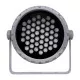 GloboStar® FLOOD-MENA 90646 Προβολέας Wall Washer για Φωτισμό Κτιρίων LED 48W 5280lm 30° DC 24V Αδιάβροχο IP65 Φ25 x Υ18cm Θερμό Λευκό 3000K - Ασημί - 3 Years Warranty