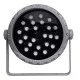 GloboStar® FLOOD-MENA 90649 Προβολέας Wall Washer για Φωτισμό Κτιρίων LED 48W 4800lm 30° DC 24V Αδιάβροχο IP65 Φ25 x Υ18cm Πολύχρωμο RGB DMX512 - Ασημί - 3 Years Warranty