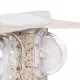 GloboStar® WALLLIGHT-CINA 90658 Φωτιστικό Τοίχου - Απλίκα LED 10W 1100lm 10° AC 220-240V Αδιάβροχο IP65 Μ18.5 x Π18.5 x Υ8.5cm Θερμό Λευκό 3000K - Μπεζ της Άμμου - 3 Years Warranty