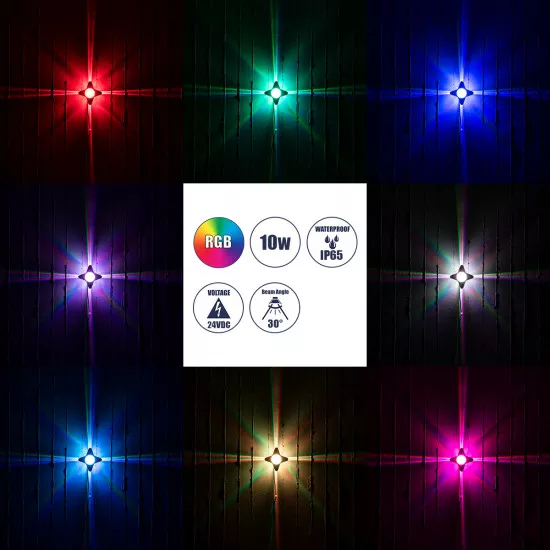 GloboStar® WALLLIGHT-CINA 90659 Φωτιστικό Τοίχου - Απλίκα LED 10W 1000lm 10° AC 220-240V Αδιάβροχο IP65 Μ18.5 x Π18.5 x Υ8.5cm με Αυτόματα Προγράμματα Εναλλαγής Χρωμάτων Πολύχρωμο RGB - Μπεζ της Άμμου - 3 Years Warranty