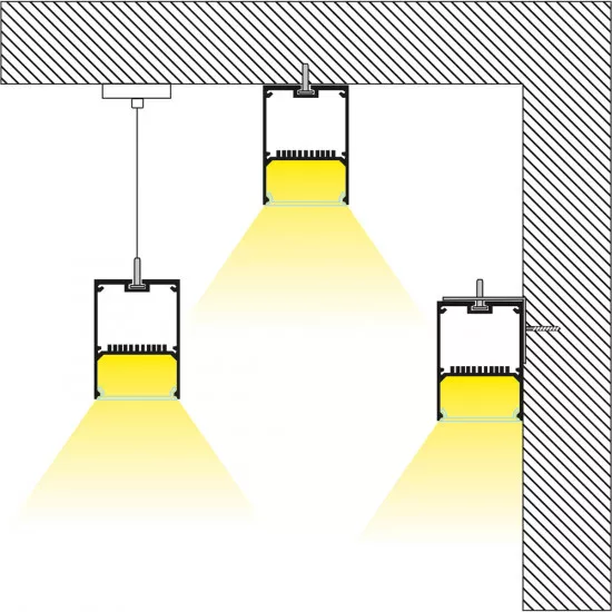 GloboStar® ORION 61030-S Γραμμικό Φωτιστικό Οροφής Linear LED CCT 72W 8600lm 120° AC 220-240V Μ120 x Π5.5 x Υ7cm - Εναλλαγή Φωτισμού μέσω Τηλεχειριστηρίου All In One Ψυχρό 6000k+Φυσικό 4500k+Θερμό 2700k Dimmable - Μαύρο - 3 Years Warranty