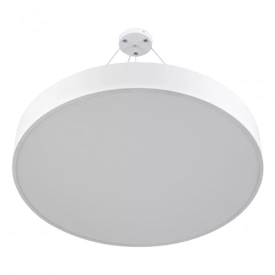 GloboStar® BURTON 61203-P Κρεμαστή Πλαφονιέρα Οροφής LED CCT 75W 8625lm 120° AC 220-240V - Εναλλαγή Φωτισμού μέσω Τηλεχειριστηρίου All In One Ψυχρό 6000k+Φυσικό 4500k+Θερμό 2700k Dimmable Φ60cm - Λευκό - 3 Years Warranty