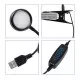 GloboStar® RING 85823 Μοντέρνο Επιτραπέζιο Φωτιστικό Πορτατίφ LED 5W 500lm 180° DC 5V - με Καλώδιο Τροφοδοσίας USB 2.0 - Ενσωματωμένο Χειριστήριο Εναλλαγής Χρωμάτων - CCT Θερμό Λευκό 2700K - Φυσικό Λευκό 4500K - Ψυχρό Λευκό 6000K Dimmable - Φ6 x Μ35 x Υ2c