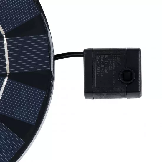 Ηλιακό Αυτόνομο Φωτοβολταϊκό Διακοσμητικό Σιντριβάνι LED 3W με Μέγιστο Ύψος Νερού 30-60cm - 4 Διαφορετικά Μπέκ Ψεκασμού Αδιάβροχο IP68 Ψυχρό Λευκό 6000K Φ18 x Υ8cm GloboStar® 71532 