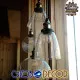 GloboStar® CONE 01169 Vintage Κρεμαστό Φωτιστικό Οροφής Μονόφωτο Γυάλινο Καμπάνα Φ18 x Y20cm