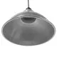 GloboStar® LOUVE 01178 Vintage Industrial Κρεμαστό Φωτιστικό Οροφής Μονόφωτο Ασημί Μεταλλικό Καμπάνα Φ39 x Y32cm