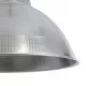 GloboStar® LOUVE 01178 Vintage Industrial Κρεμαστό Φωτιστικό Οροφής Μονόφωτο Ασημί Μεταλλικό Καμπάνα Φ39 x Y32cm