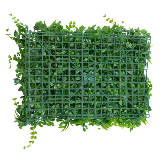GloboStar® 78434 Artificial - Συνθετικό Τεχνητό Διακοσμητικό Πάνελ Φυλλωσιάς - Κάθετος Κήπος Πεπερόμια - Ζεβρίνα - Πράσινο Μ60 x Υ40 x Π9cm