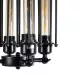 GloboStar® TUBING 01013 Vintage Industrial Κρεμαστό Φωτιστικό Οροφής Πολύφωτο Μαύρο Μεταλλικό Πλέγμα με Γυαλί Φ27 x Y47cm
