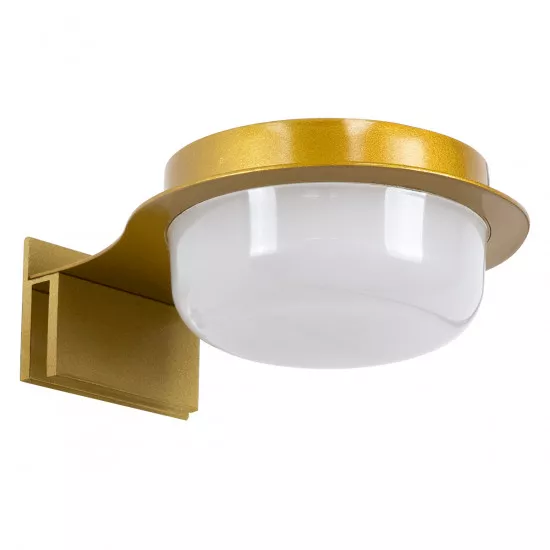 GloboStar® KIARA 60401 Μοντέρνο Φωτιστικό Τοίχου - Απλίκα Καθρέπτη Μπάνιου με 3 Τρόπους Τοποθέτησης LED 5W 560lm 120° AC 220-240V IP44 Μ10 x Π13 x Υ3cm - Φυσικό Λευκό 4500K - Χρυσό - 3 Years Warranty