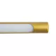 GloboStar® LAURA 60425 Μοντέρνο Φωτιστικό Τοίχου - Απλίκα Καθρέπτη Μπάνιου - Πίνακα LED 12W 1400lm 120° AC 220-240V IP44 Μ60 x Π27 x Υ13cm - Φυσικό Λευκό 4500K - Χρυσό - 3 Years Warranty