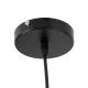 GloboStar® CAGE BLACK 01017 Vintage Industrial Κρεμαστό Φωτιστικό Οροφής Μονόφωτο Μαύρο Μεταλλικό Πλέγμα Φ15 x Y20cm