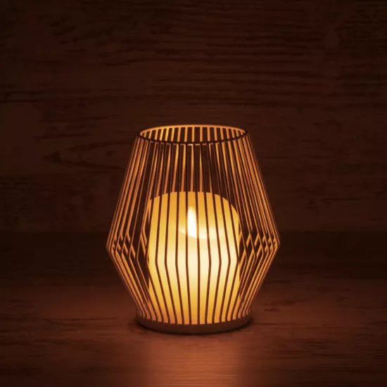 GloboStar® CANDLE 76488 Διακοσμητικό Realistic Κερί με LED Εφέ Κινούμενης Φλόγας - Μπαταρίας 2 x AA (Δεν Συμπεριλαμβάνονται) & Ασύρματο Χειριστήριο IR Θερμό Λευκό 2700K Dimmable Λευκό Φ14 x Υ16cm