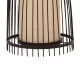 GloboStar® AZORES 01754 Vintage Φωτιστικό Δαπέδου Μονόφωτο Καφέ Σκούρο Ξύλινο Bamboo Πλέγμα Φ30 x Υ90cm
