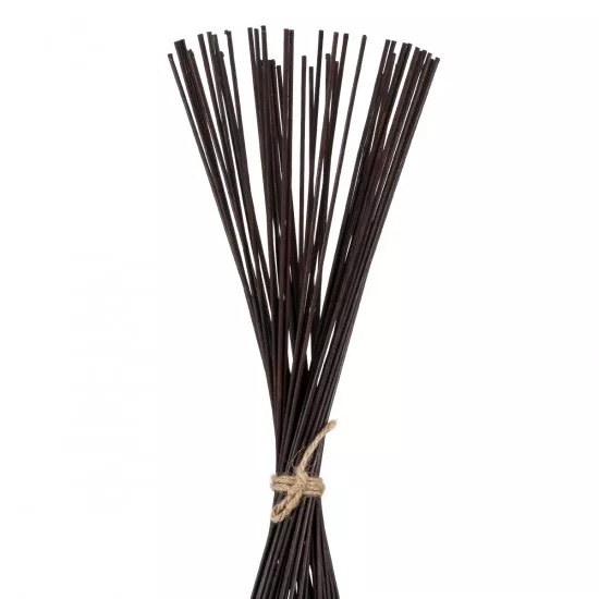 GloboStar® AZORES 01756 Vintage Φωτιστικό Δαπέδου Μονόφωτο Καφέ Σκούρο Ξύλινο Bamboo Πλέγμα Φ40 x Υ150cm