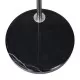 GloboStar® PRAGUE 00990 Μοντέρνο Φωτιστικό Δαπέδου Μονόφωτο Μεταλλικό Ασημί με Καπέλο και Μαύρη Μαρμάρινη Βάση Μ210 x Π45 x Υ220cm