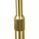 GloboStar® PRAGUE 00992 Μοντέρνο Φωτιστικό Δαπέδου Μονόφωτο Μεταλλικό Χρυσό με Καπέλο και Μαύρη Μαρμάρινη Βάση Μ210 x Π45 x Υ220cm