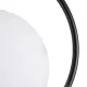 GloboStar® MADRID 00931 Μοντέρνο Κρεμαστό Φωτιστικό Οροφής Μονόφωτο Μαύρο Μεταλλικό Γυάλινο Μπάλα Μ30 x Π20 x Υ30cm