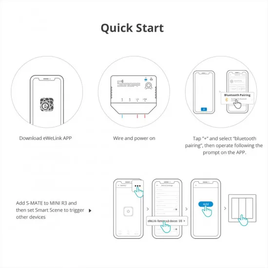 GloboStar® 80031 SONOFF MINIR3 - Wi-Fi Smart Switch 16A/3500W