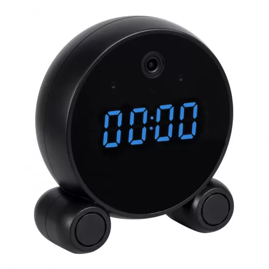 GloboStar® 86016 Rechargeable Table Camera 2MP WiFi HD 1080P 120° 5000mAh Two Way Audio Motion Detection & Digital Clock - Επαναφορτιζόμενη Επιτραπέζια Κάμερα 2MP WiFi HD 1080P 120° 5000mAh Διπλή Κατέυθυνση Ομιλίας Ανιχνευτή Κίνησης Ψηφιακό Ρολόι - Μαύρο