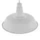 GloboStar® RAY 01043 Vintage Industrial Κρεμαστό Φωτιστικό Οροφής Μονόφωτο Λευκό Μεταλλικό Καμπάνα Φ36 x Y25cm