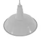 GloboStar® RAY 01044 Vintage Industrial Κρεμαστό Φωτιστικό Οροφής Μονόφωτο Λευκό Μεταλλικό Καμπάνα Φ26 x Y25cm