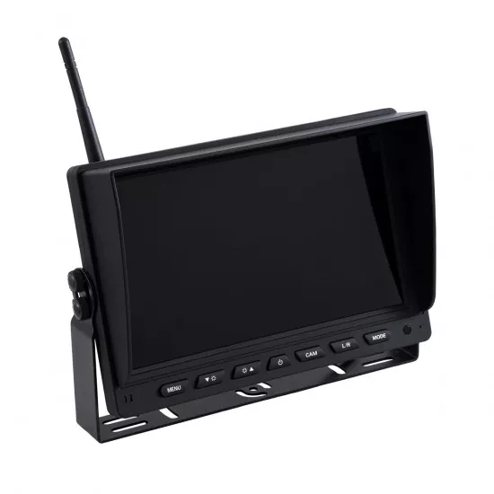 GloboStar® 86069 Έγχρωμη Οθόνη 9" WiFi για Αυτοκινητο - Φορτηγό DC 12-24V - για Σύνδεση έως 4 WiFi Κάμερες 1080P HD Οπισθοπορείας - Μαύρο