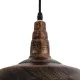 GloboStar® RAY 01047 Vintage Industrial Κρεμαστό Φωτιστικό Οροφής Μονόφωτο Καφέ Σκουριά Μεταλλικό Καμπάνα Φ26 x Y25cm