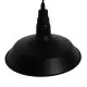 GloboStar® RAY 01050 Vintage Industrial Κρεμαστό Φωτιστικό Οροφής Μονόφωτο Μαύρο Μεταλλικό Καμπάνα Φ26 x Y25cm