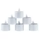 GloboStar® CANDLE 79546 ΣΕΤ 6 x Αυτόνομα Ηλιακά Διακοσμητικά Realistic Κεράκια με LED Εφέ Κινούμενης Φλόγας - 400mAh Μπαταρία - Φωτοβολταϊκό Πάνελ - Θερμό Λευκό 2700K Μπεζ D5.3 x H6cm