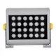 GloboStar® FLOOD-HENA 90444 Προβολέας Wall Washer για Φωτισμό Κτιρίων LED 24W 2040lm 30° AC 220-240V Αδιάβροχο IP67 Μ22.5 x Π6 x Υ16.5cm Αρχιτεκτονικό Πορτοκαλί 2200K - Ασημί - 3 Years Warranty