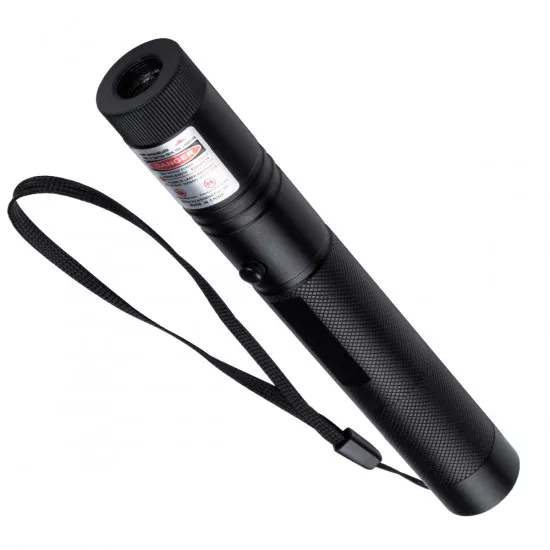 GloboStar® 78996 Φορητό Επαναφορτιζόμενο Laser Pointer 5Mw Class 3 DOT Zoom με Extra Κεφαλή για Dot Effects με Μπαταρία 18650 Li-ion 4800mAh & Φορτιστή - Κόκκινο 650nm Φ2.2 x Υ15cm