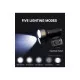 GloboStar® 69934 EXTREME Φορητός Φακός LED CREE XHP50 20W 2000lm με 3 Modes & 1 x Επαναφορτιζόμενη Μπαταρία 18650 2200mAh Li-ion Αδιάβροχος IP54 Ψυχρό Λευκό 6000K Φ6 x Υ17.5cm